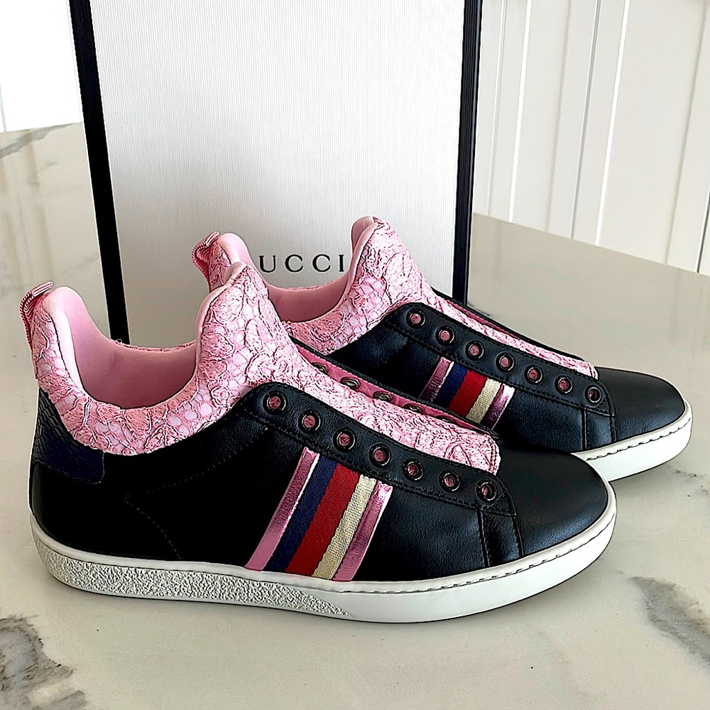 Gucci Ace Lace Slip-on Sneakers